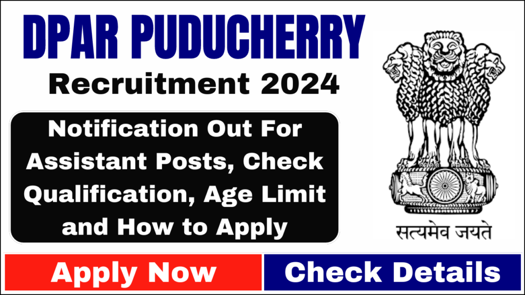 DPAR Puducherry Recruitment