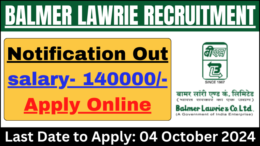 Balmer Lawrie Recruitment