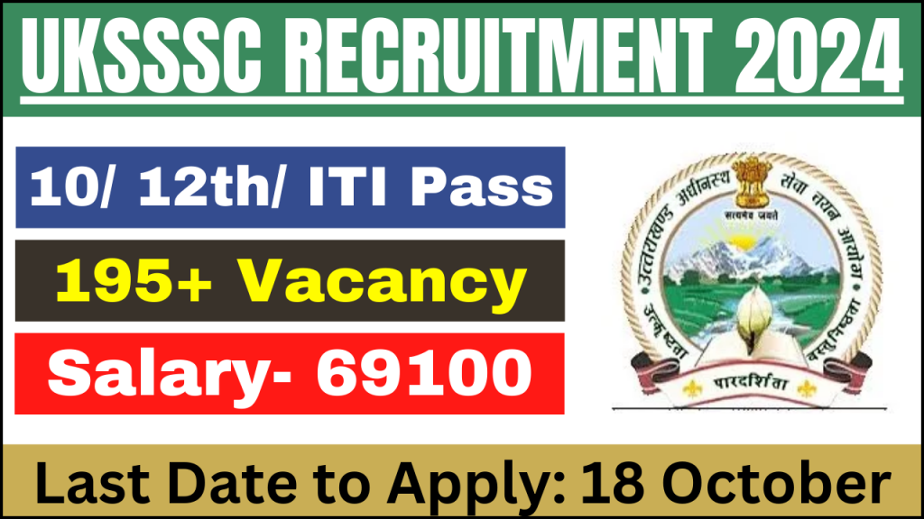 UKSSSC Recruitment 2024